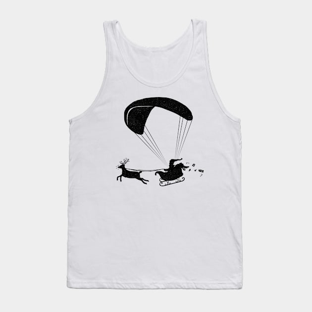 Happy Holidays - Paragliding Santa - Textless Tank Top by TheWanderingFools